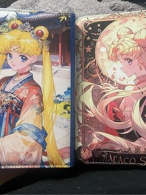 Sailor Moon Illustrated binders and plushies